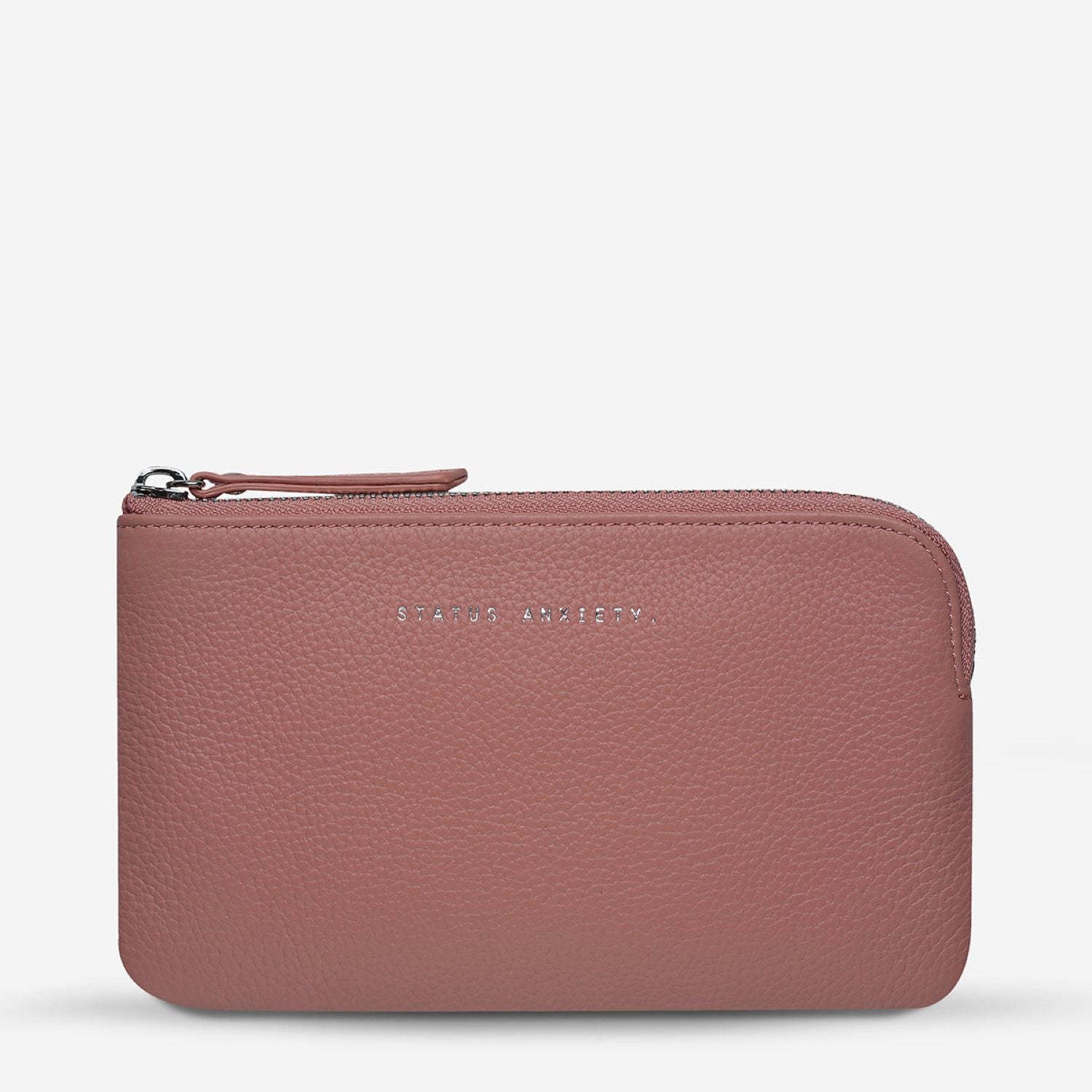 Status Anxiety Smoke And Mirrors Zip Leather Pouch