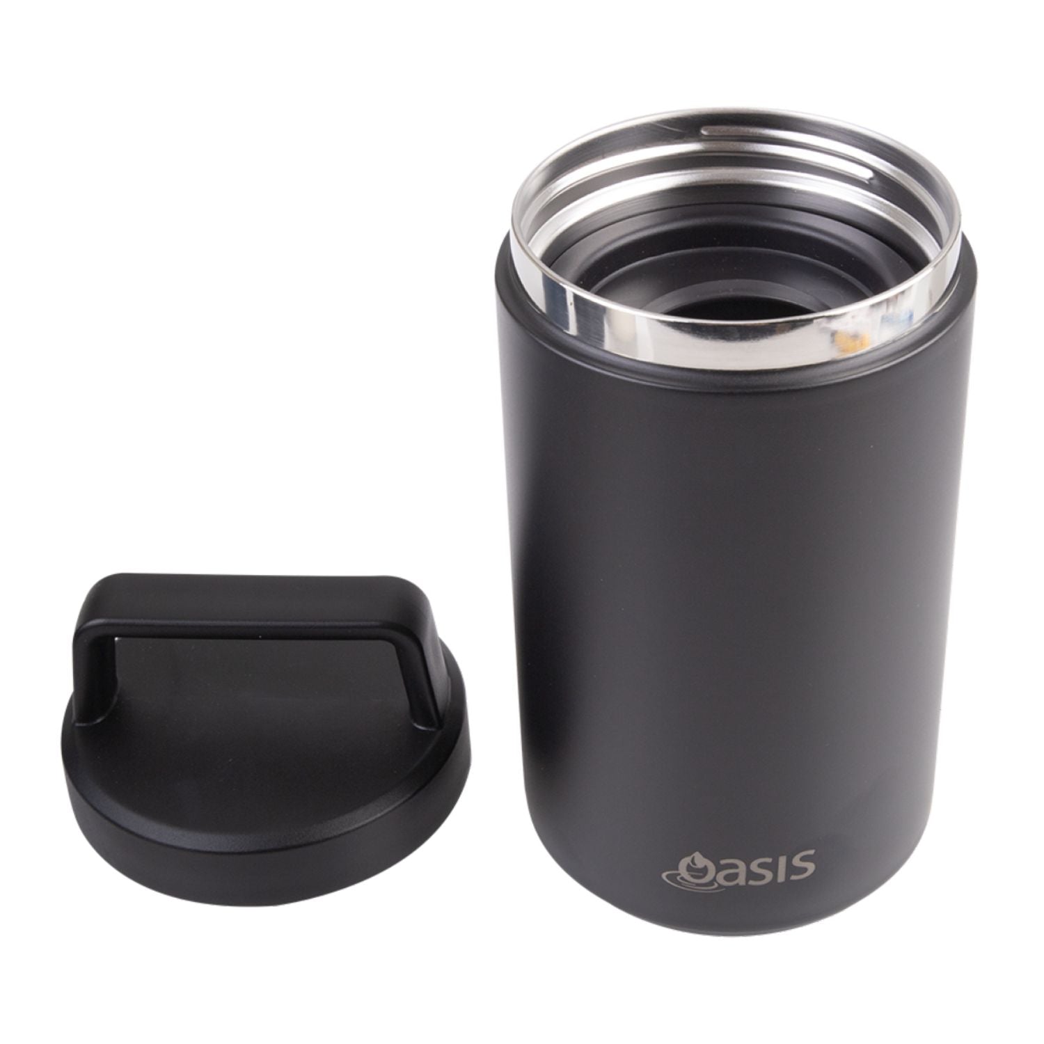 Oasis Stainless Steel Insulated Dual Compartment Food Flask with Handle 700ML