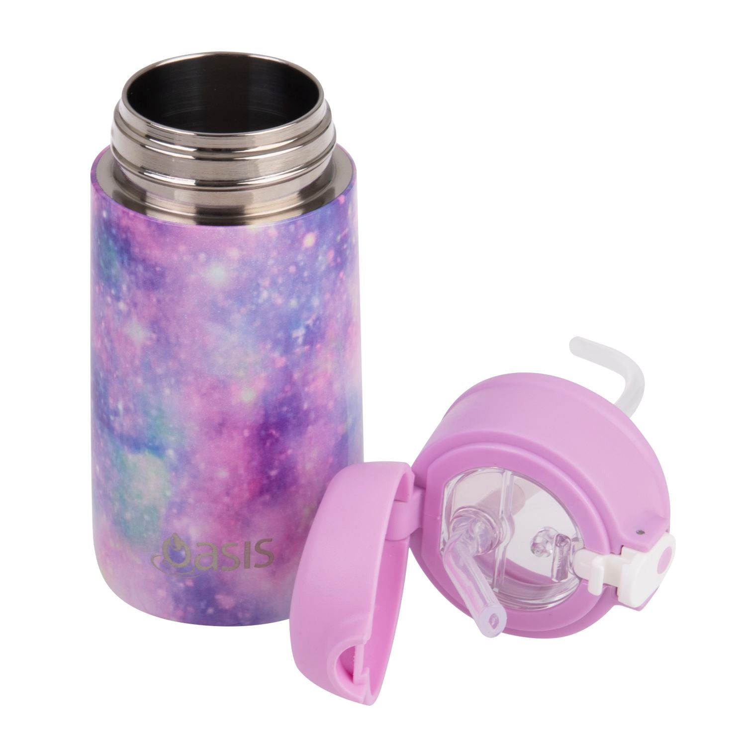 Oasis Kids Water Bottle with Sipper Silicone Straw 400ML