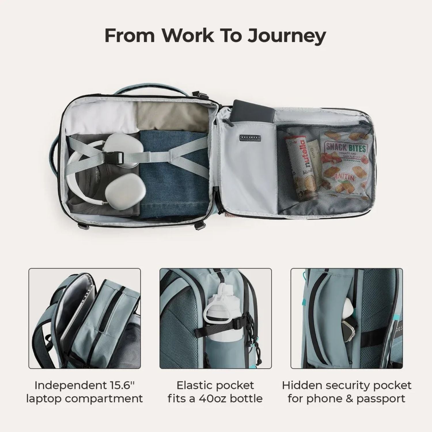 Bagsmart Faro Carry On Travel Backpack Set 29L