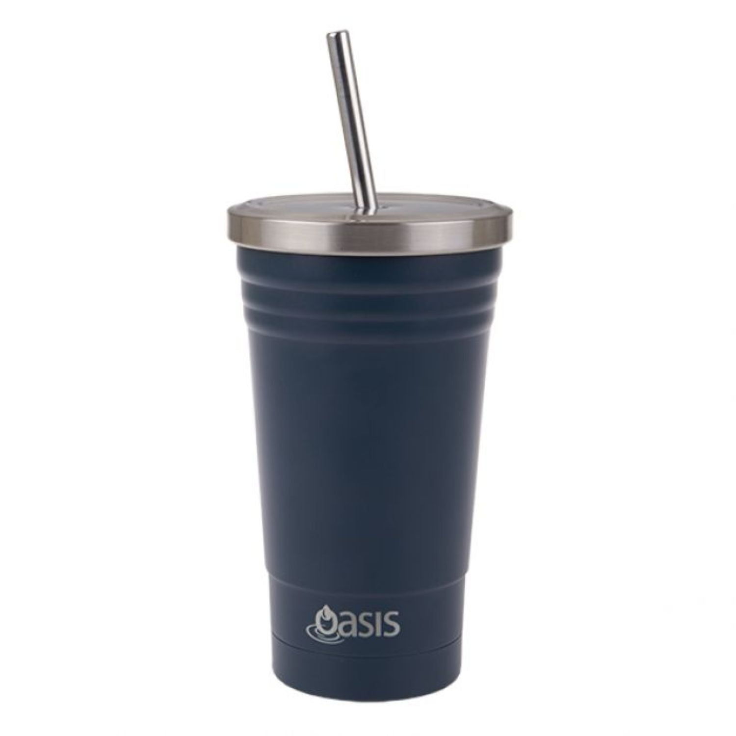 Oasis Stainless Steel Insulated Smoothie Tumbler with Straw 500ML