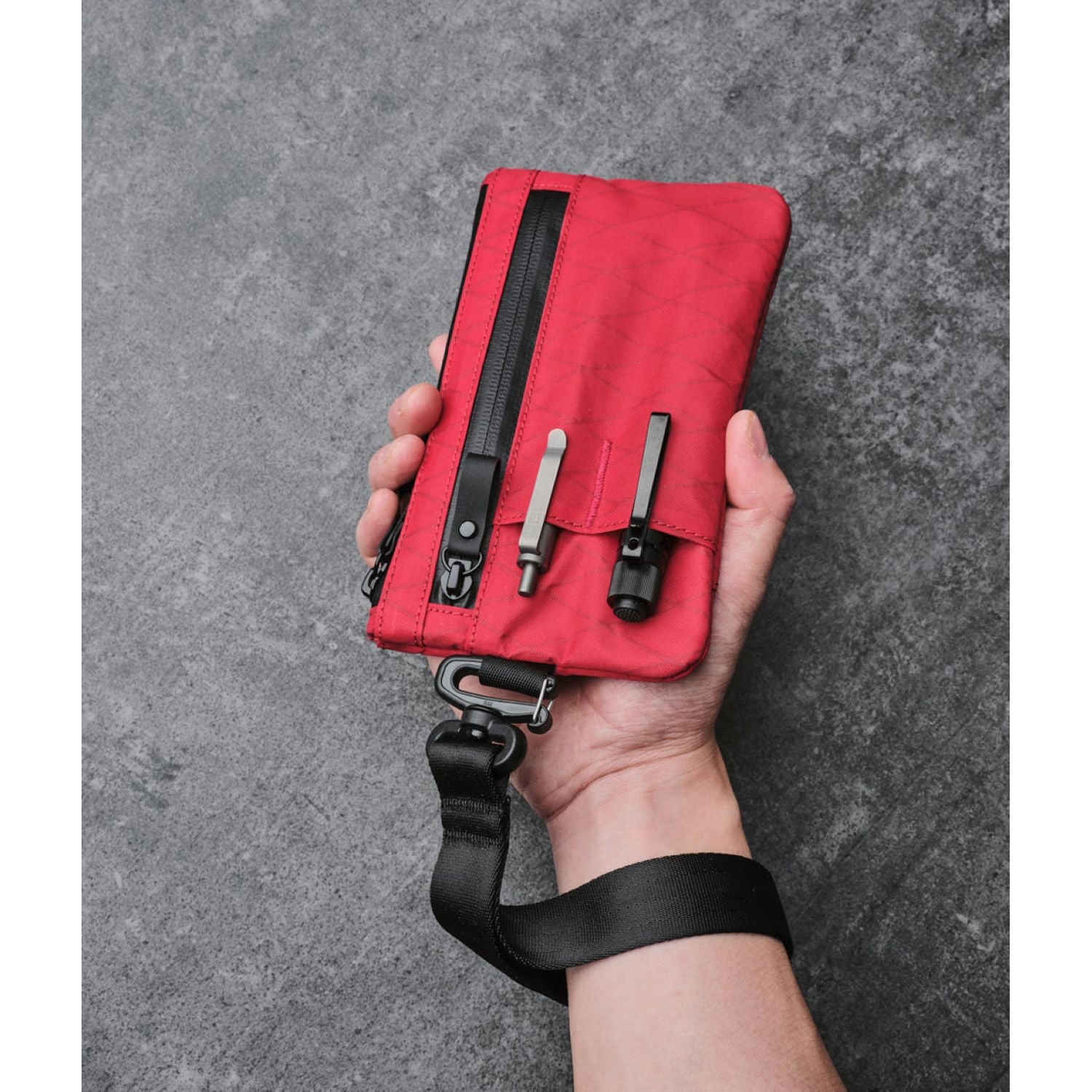 ALPAKA Zip Clutch + Hand Carry Strap