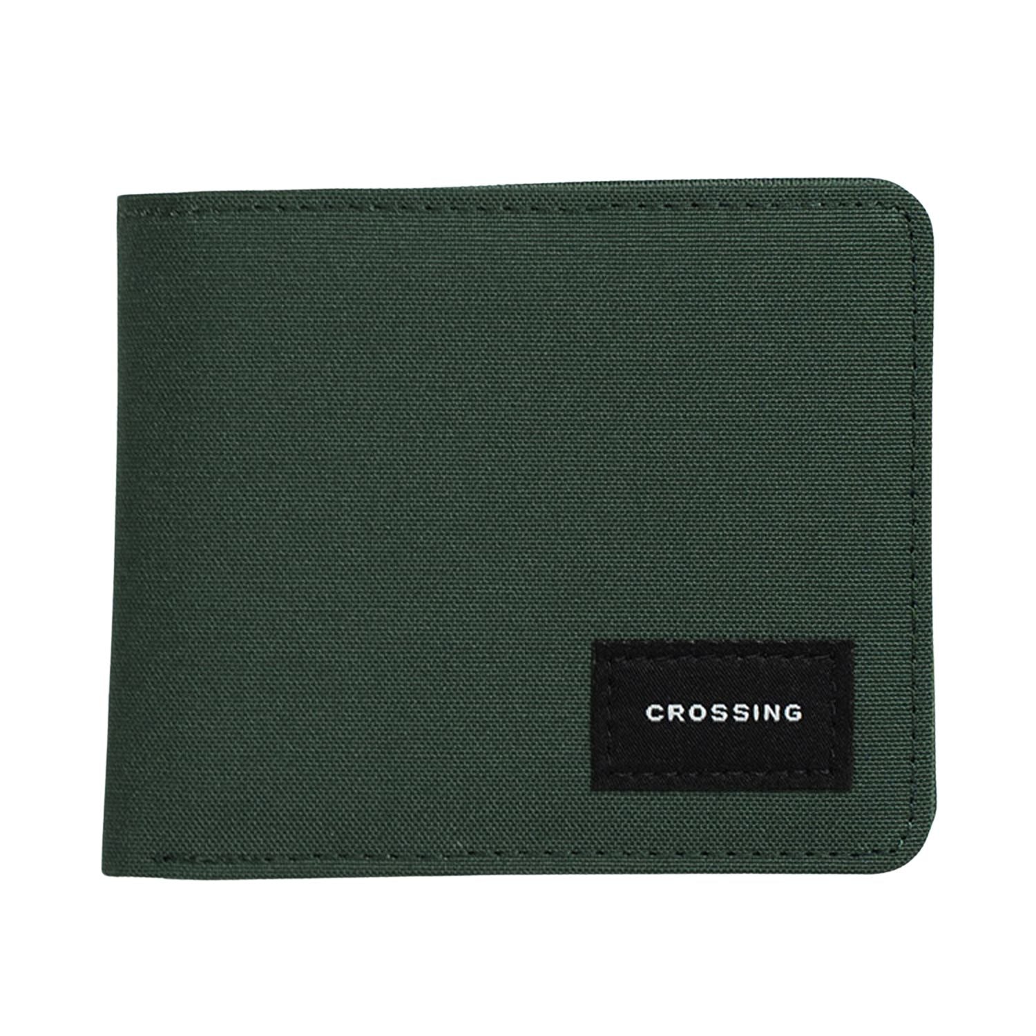 Crossing Bifold Wallet with Coin Pocket & Card Flap RFID