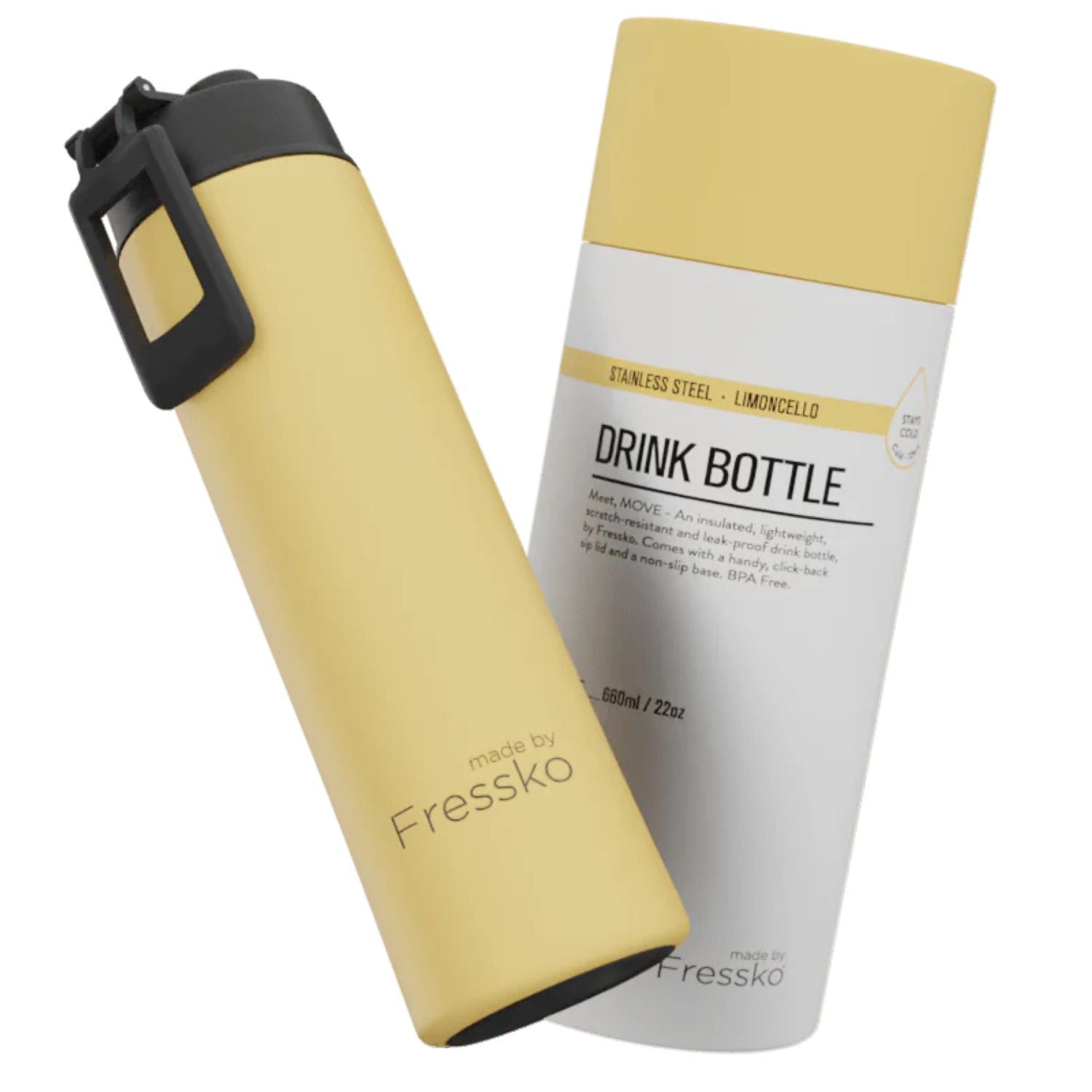 Made By Fressko Move 22oz Insulated Stainless Steel Drink Bottle