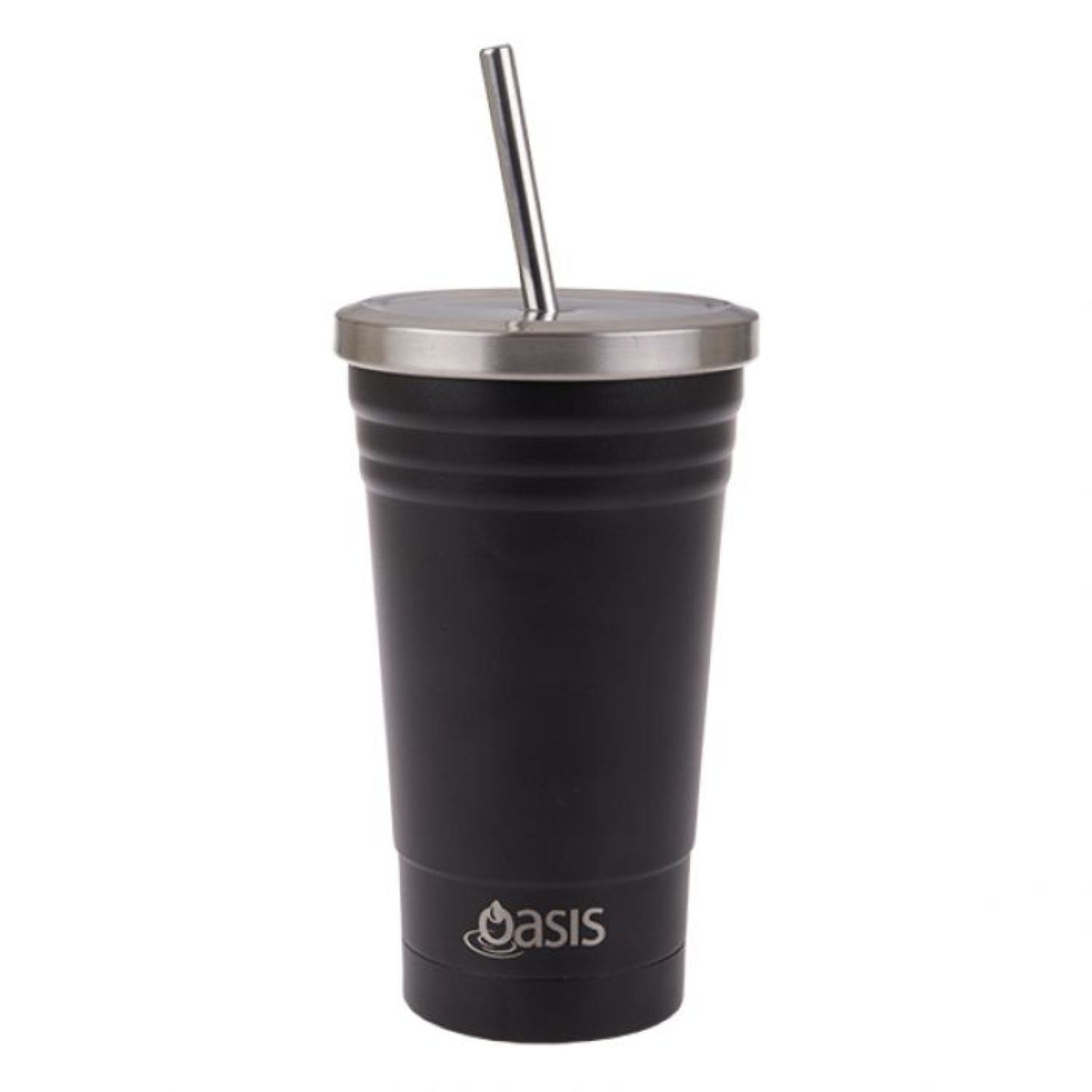 Oasis Stainless Steel Insulated Smoothie Tumbler with Straw 500ML