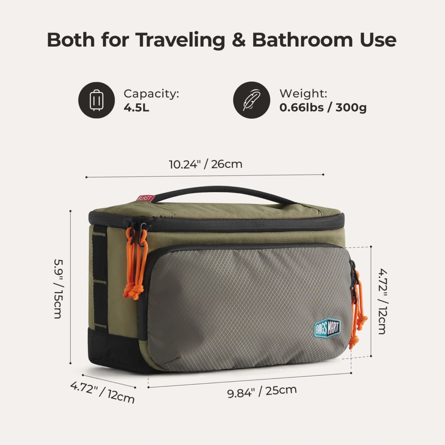 Bagsmart Blast Hanging Toiletry Bag 4.5L