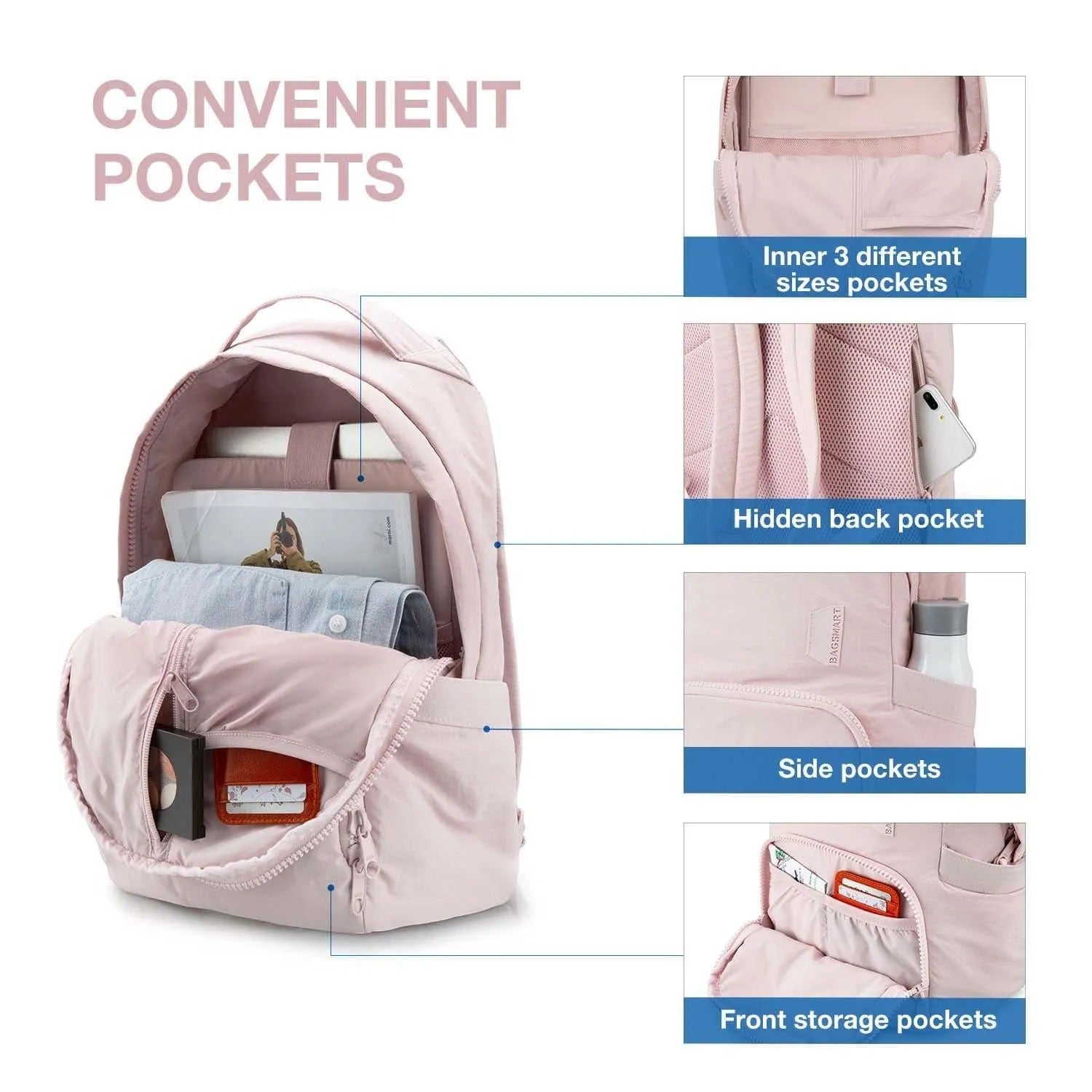 Bagsmart Zoraesque Feather Light Backpack 14L