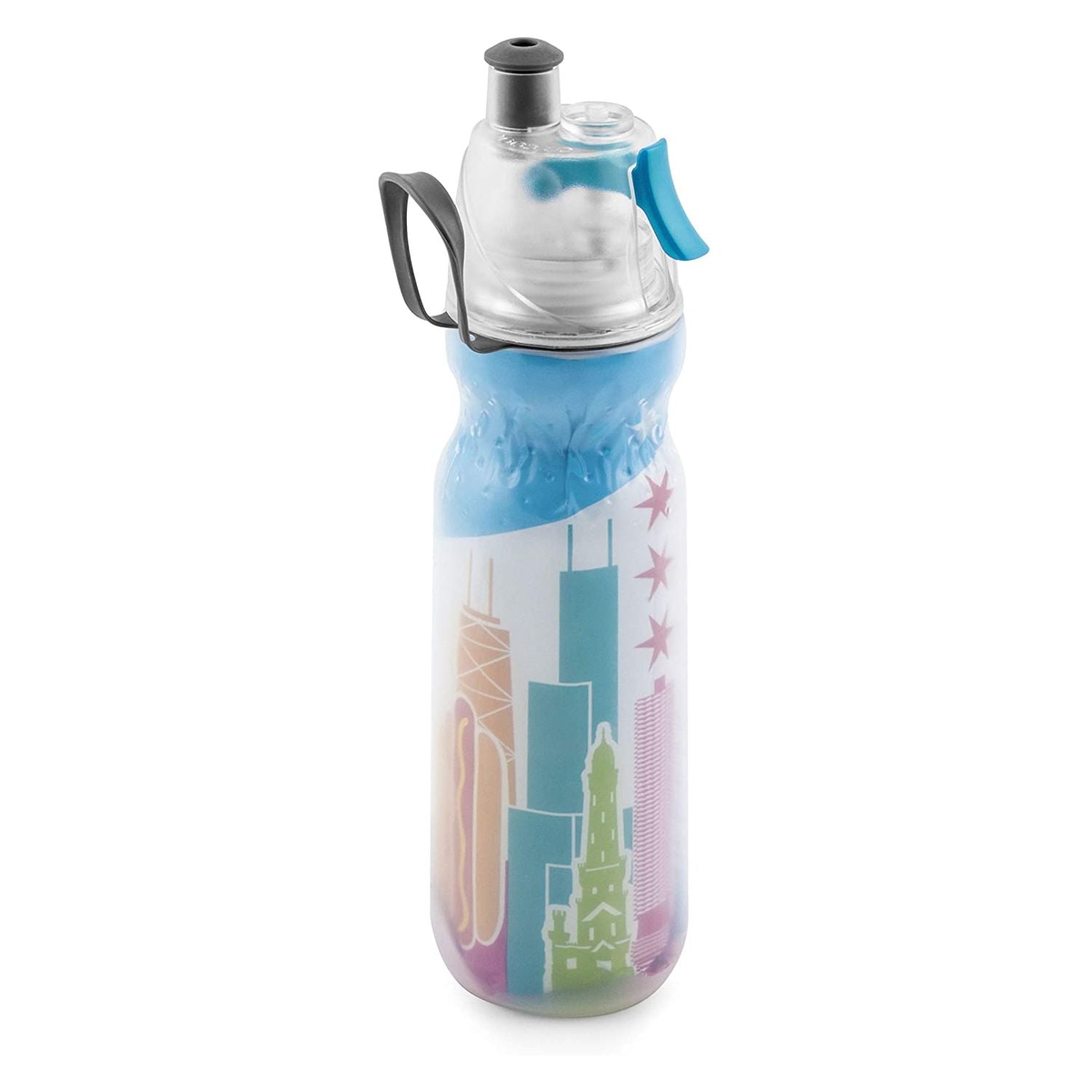 O2COOL Arctic Squeeze Mist 'N Sip Insulated Water Bottle 20oz
