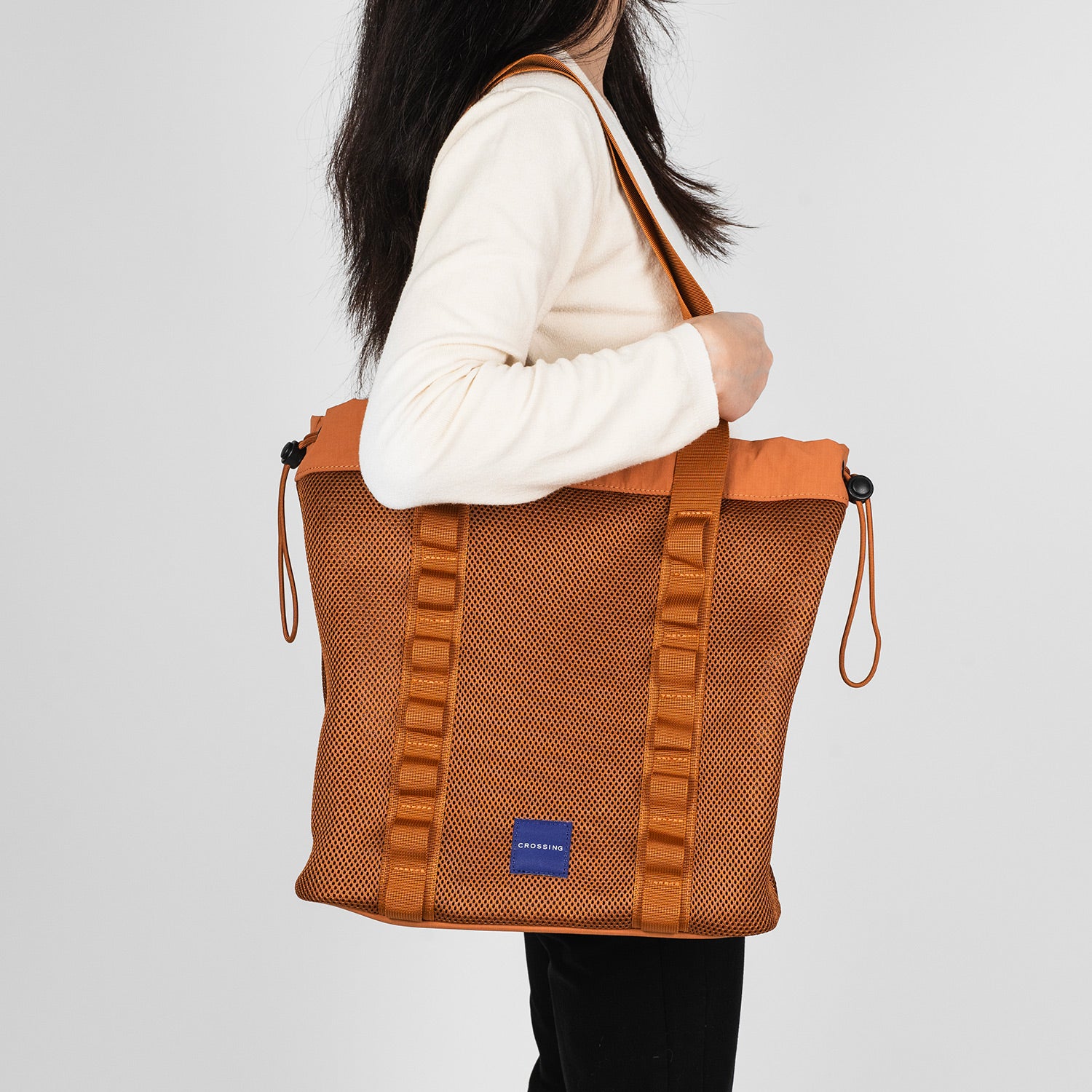 Crossing Noa Drawstring Mesh Tote Bag