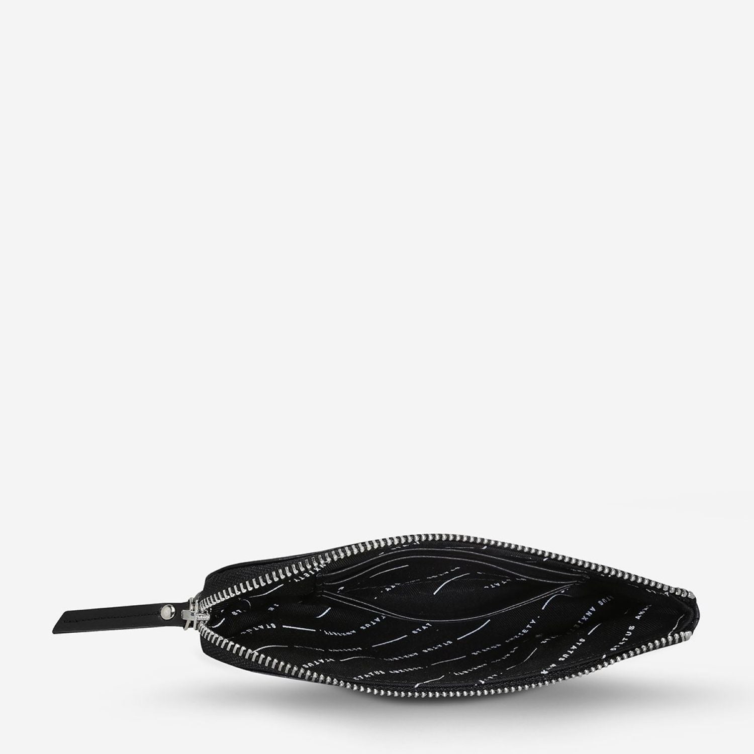 Status Anxiety Smoke And Mirrors Zip Leather Pouch