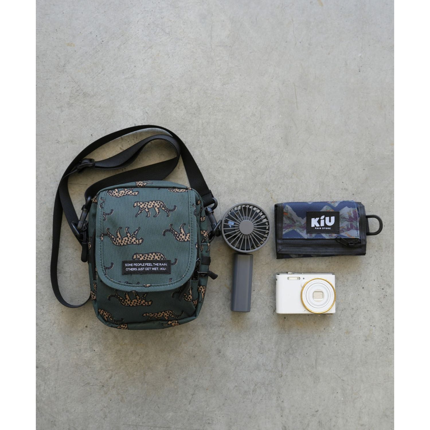 Kiu Water Repellent 600D Flap Pocket Shoulder Bag