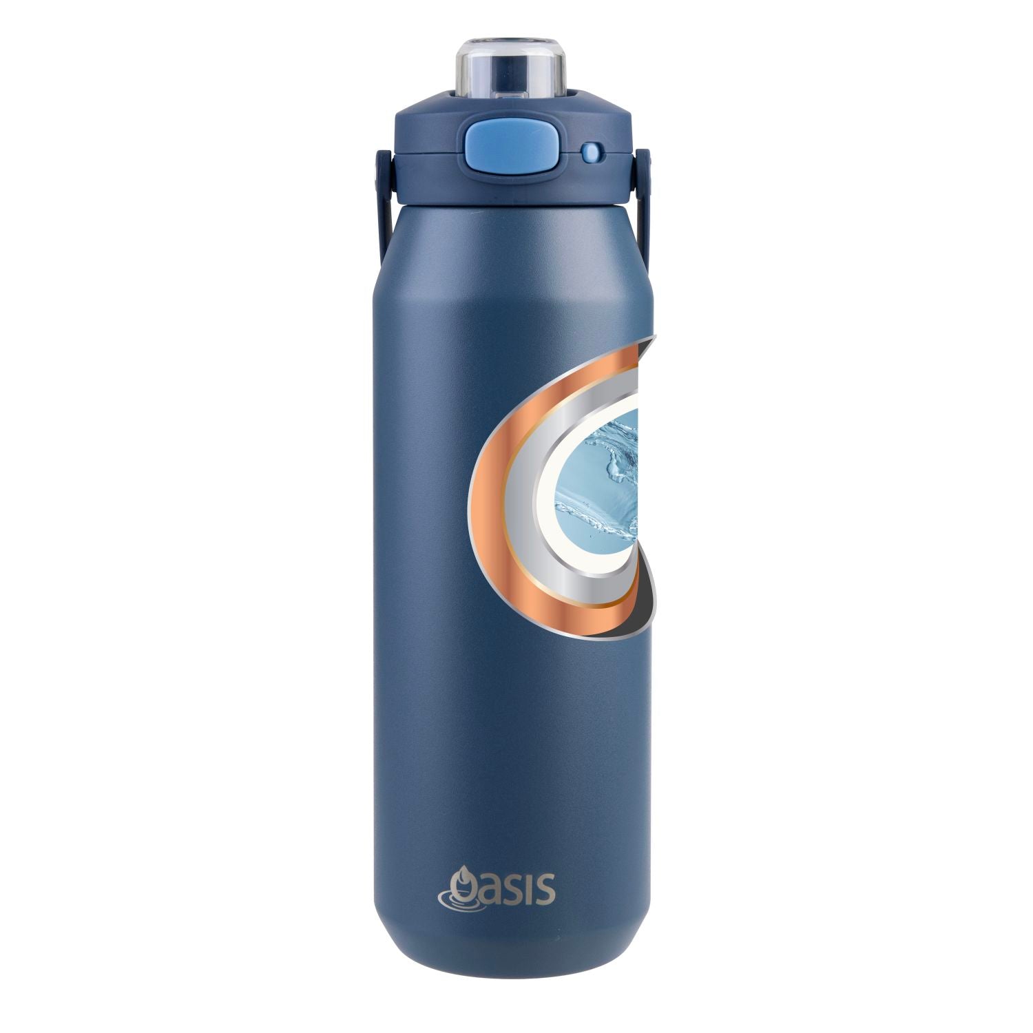 Oasis Ceramic S/S Triple Wall Capri Quick Release Drink Bottle 1L