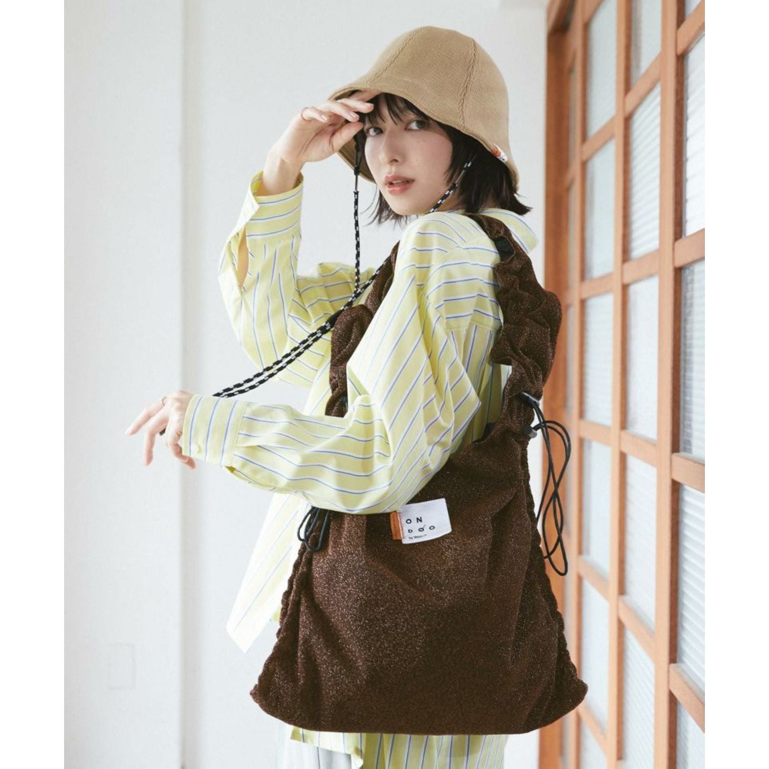 WPC Ondoo Shirring Drawstring Tote Bag