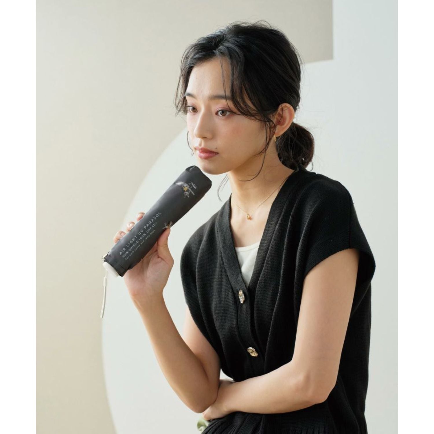 WPC X Masayuki Oki Neko UV Protection UPF 50+ Umbrella 49cm