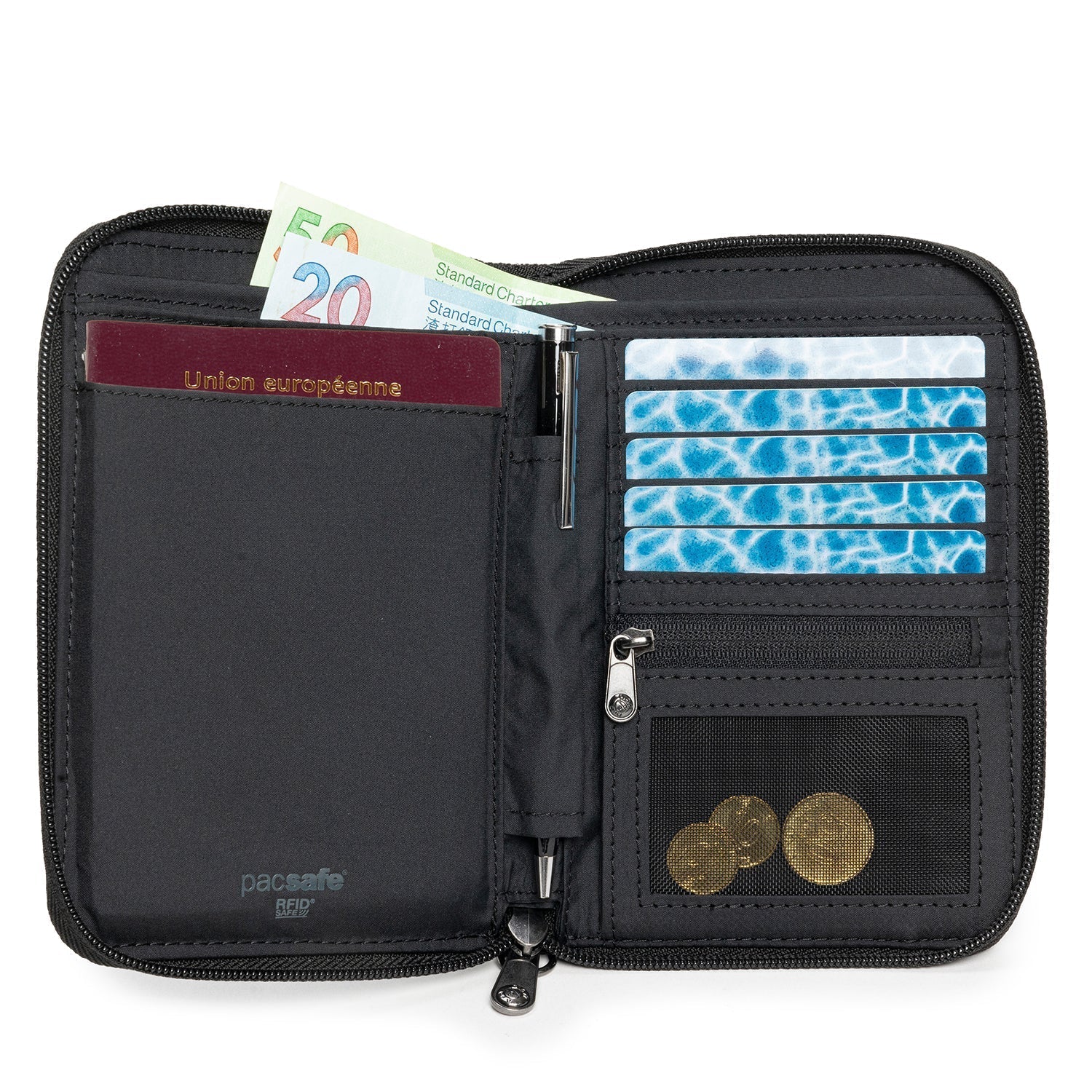 Pacsafe Rfidsafe RFID Blocking Compact Travel Organizer (SA)