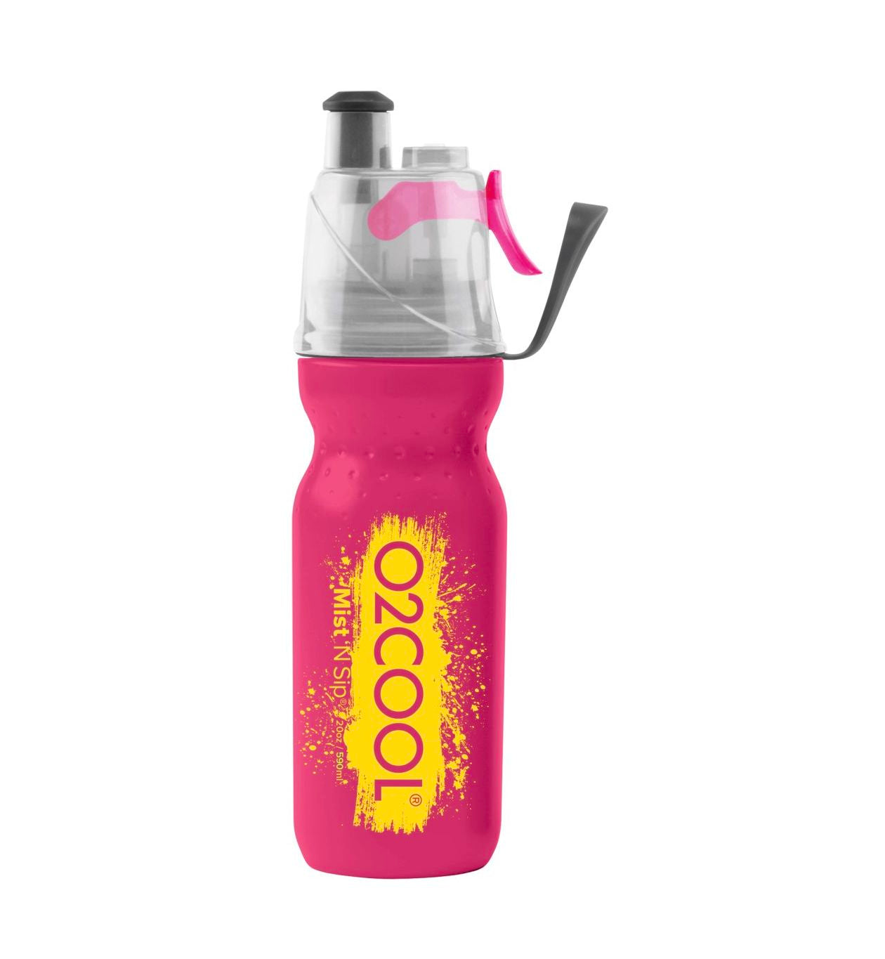 O2COOL Arctic Squeeze Mist 'N Sip 20oz Classic Brush Sp1 Water Bottle | O2COOL