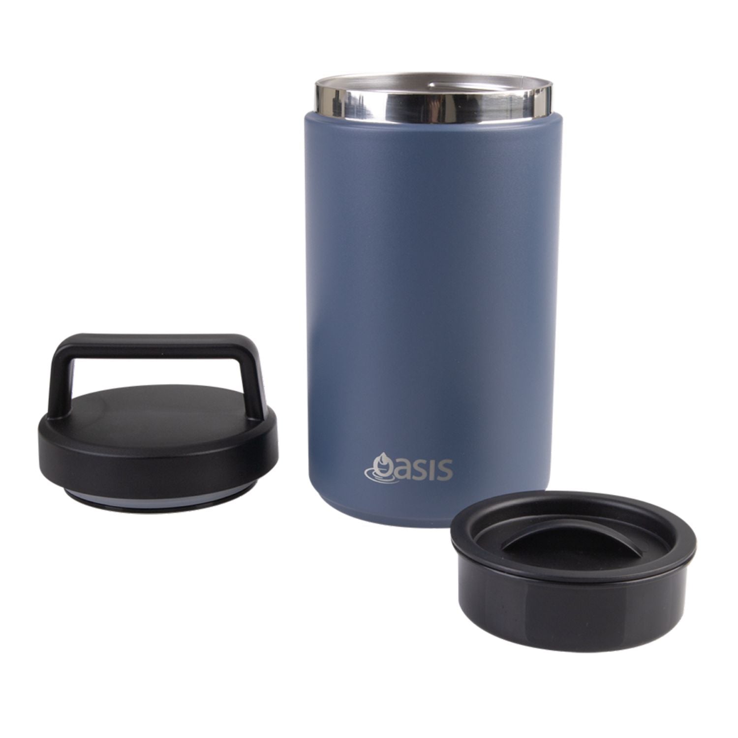 Oasis Stainless Steel Insulated Dual Compartment Food Flask with Handle 700ML