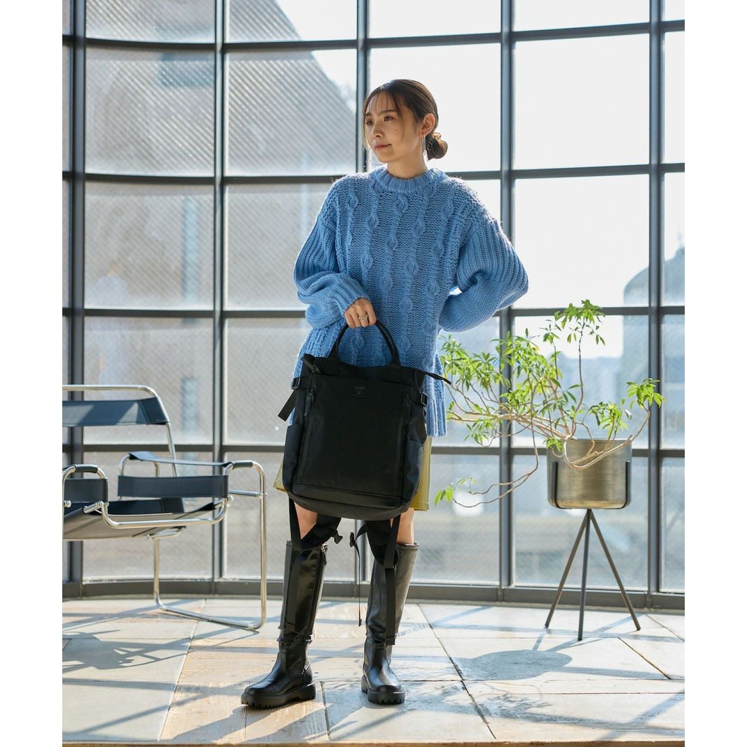 Anello Solid 2Way Tote Backpack