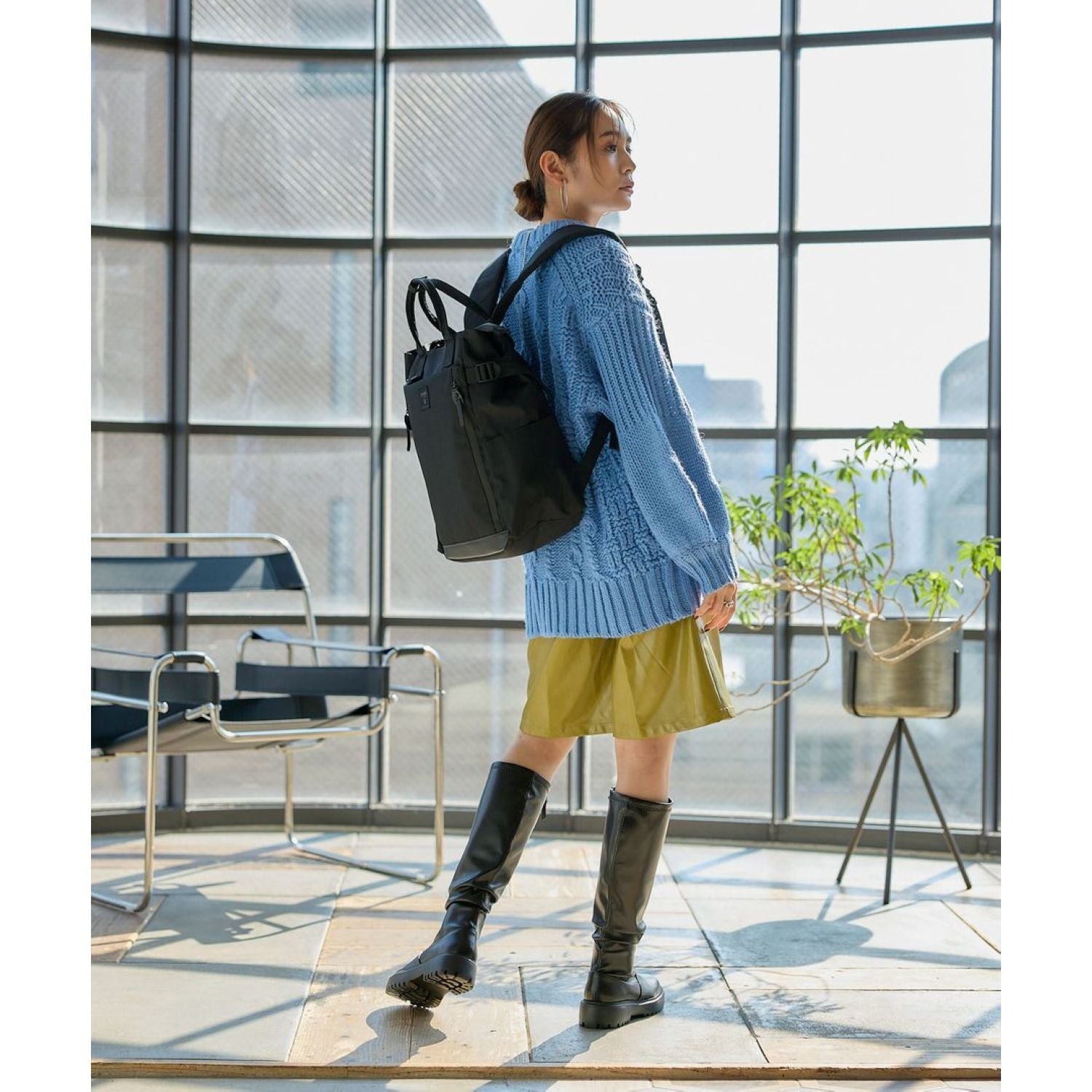 Anello Solid 2Way Tote Backpack