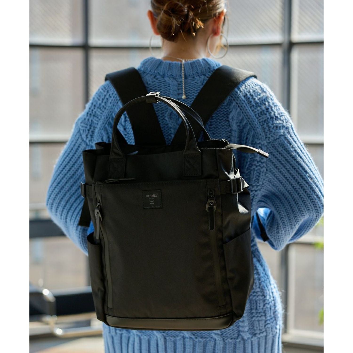 Anello Solid 2Way Tote Backpack