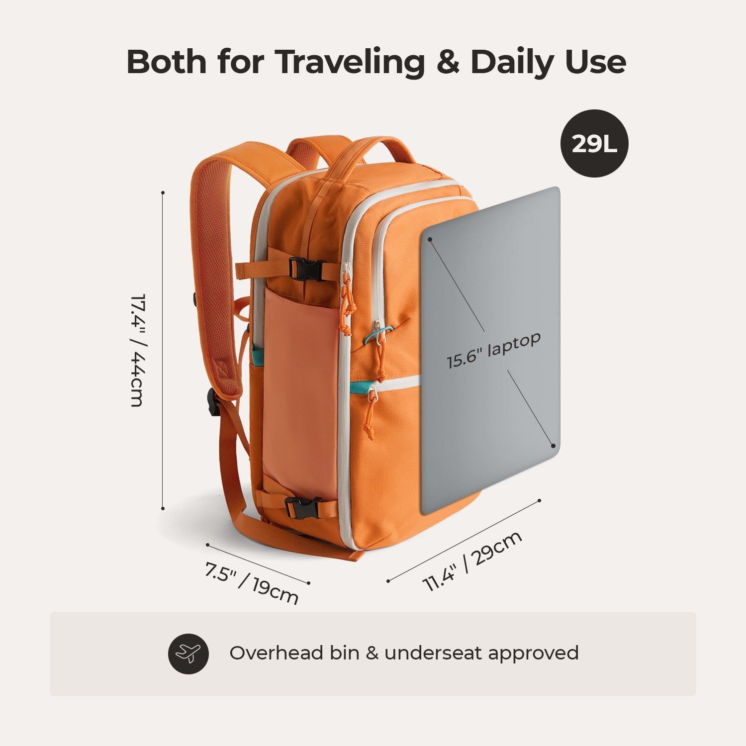 Bagsmart Faro Carry On Travel Backpack Set 29L (SA)