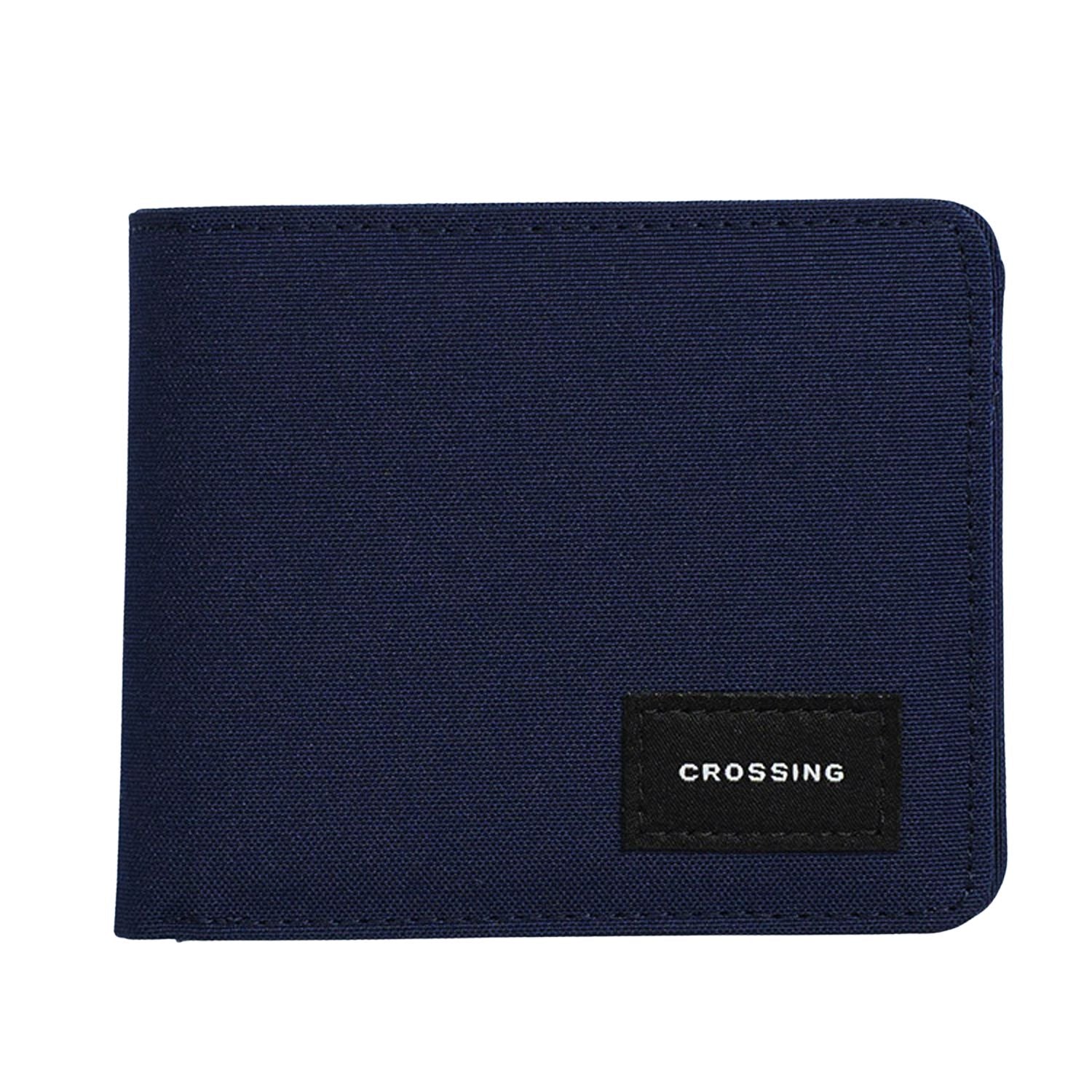 Crossing Bifold Wallet with Coin Pocket & Card Flap RFID