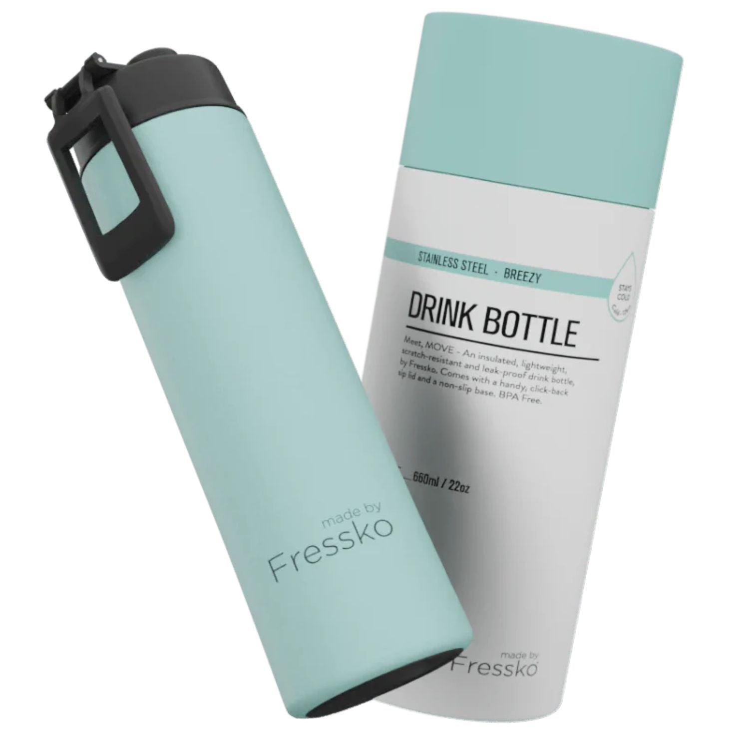 Made By Fressko Move 22oz Insulated Stainless Steel Drink Bottle