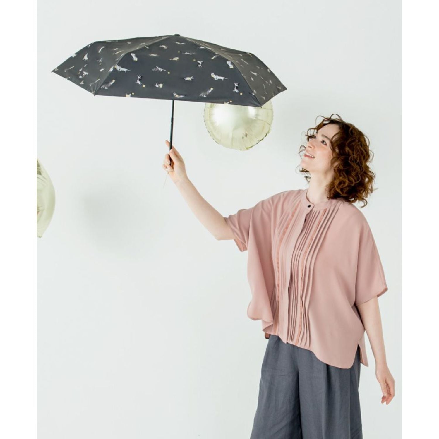 WPC X Masayuki Oki Neko UV Protection UPF 50+ Umbrella 49cm (SA)
