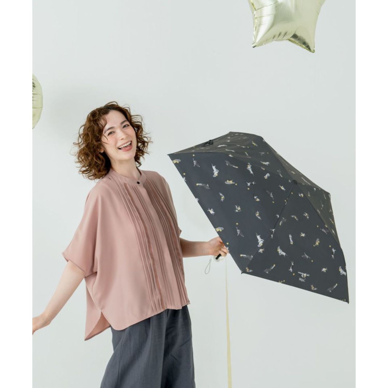 WPC X Masayuki Oki Neko UV Protection UPF 50+ Umbrella 49cm (SA)