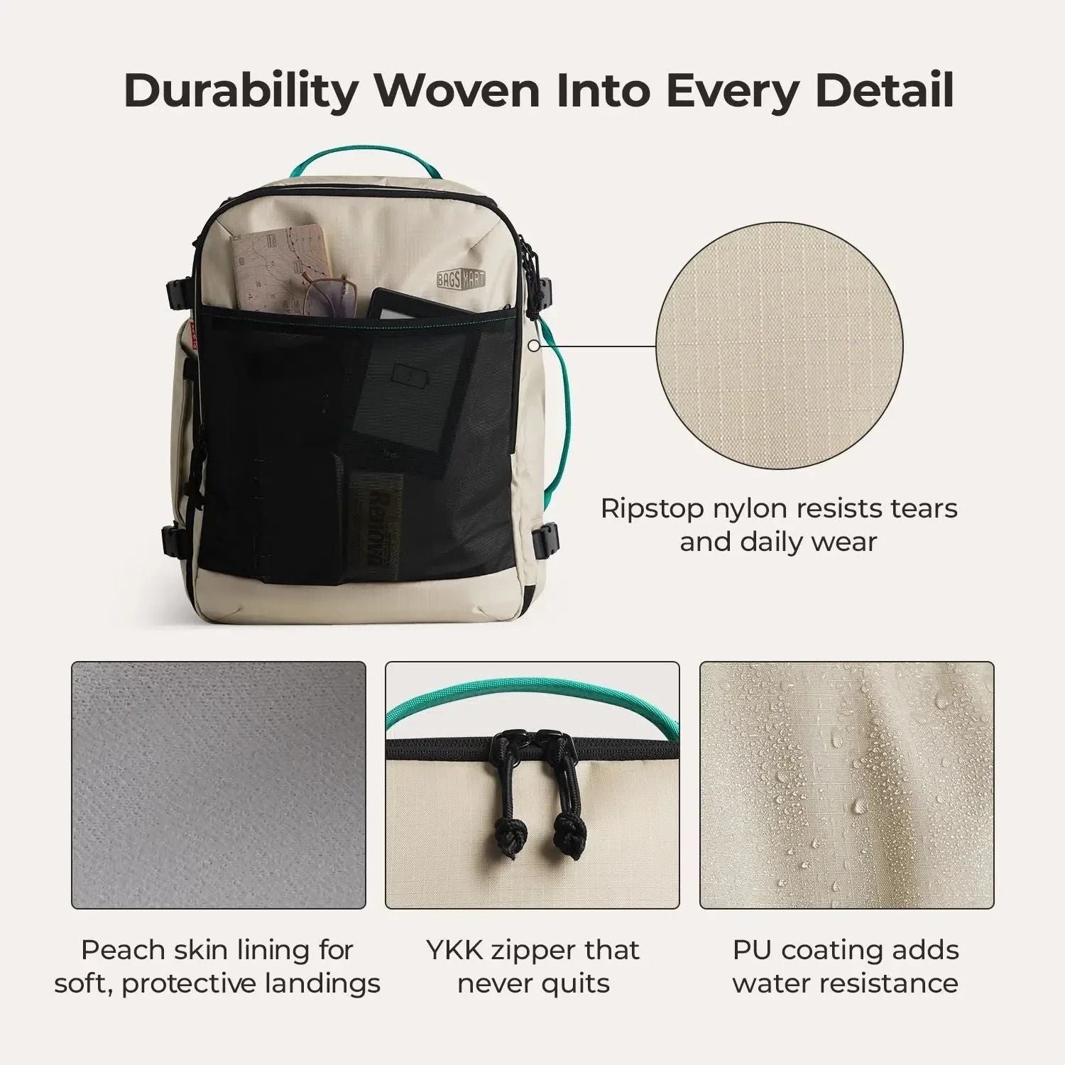 Bagsmart Blast Pro Quick Access Carry On Travel Backpack 40L