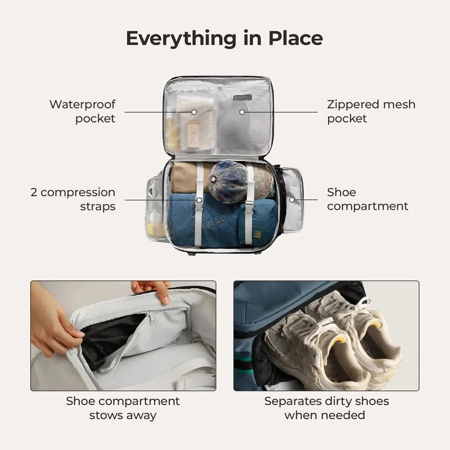 Bagsmart Blast Pro Quick Access Carry On Travel Backpack 40L