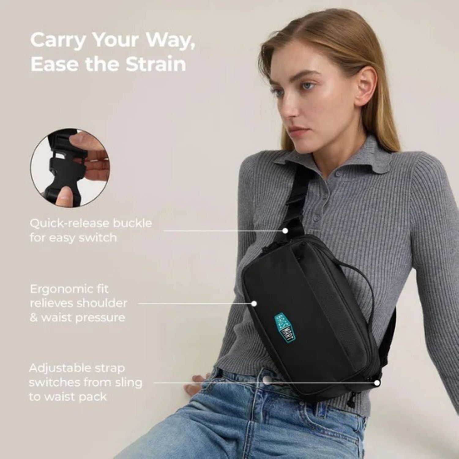 Bagsmart Blast Travel Sling Bag 3.3L