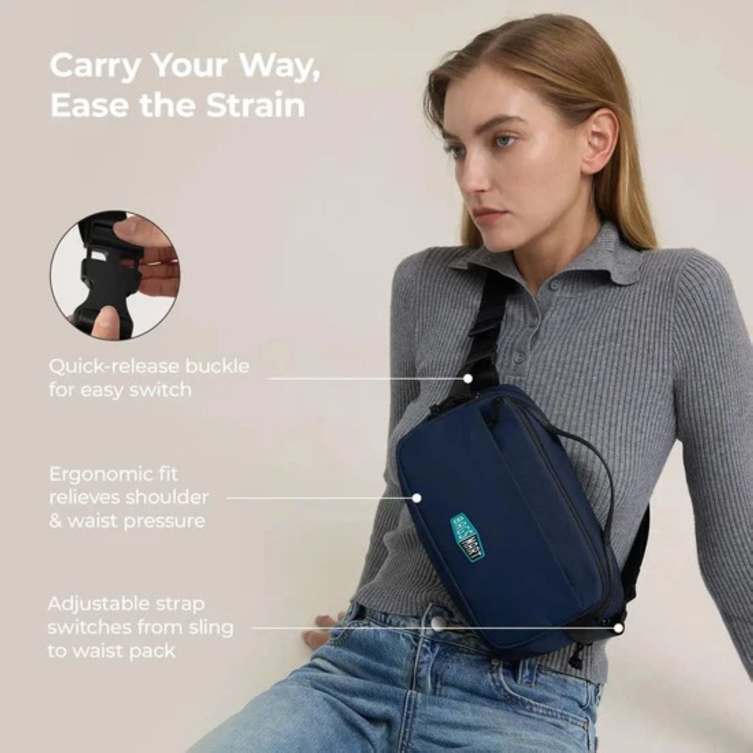 Bagsmart Blast Travel Sling Bag 3.3L