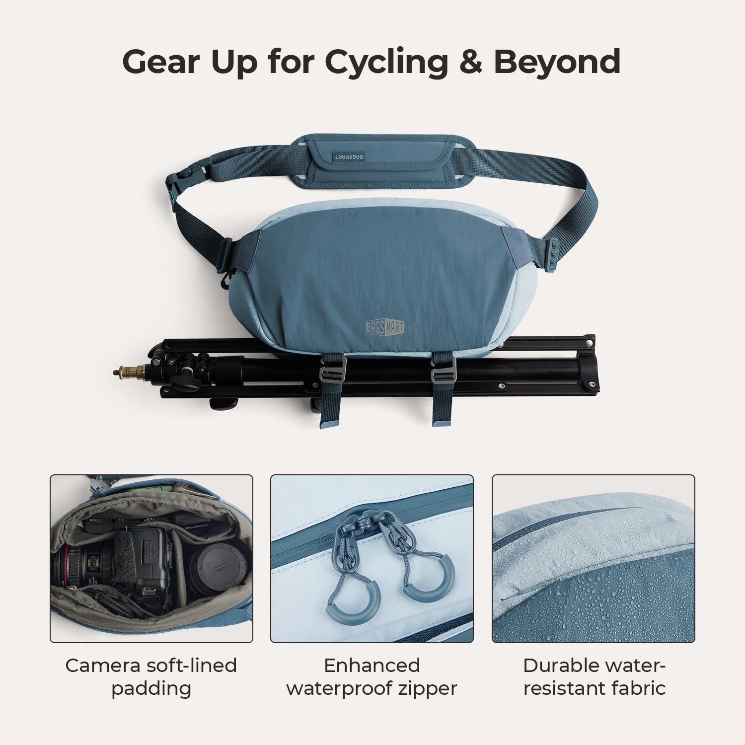 Bagsmart Soar Camera Sling Bag With Tripod Holder 6L