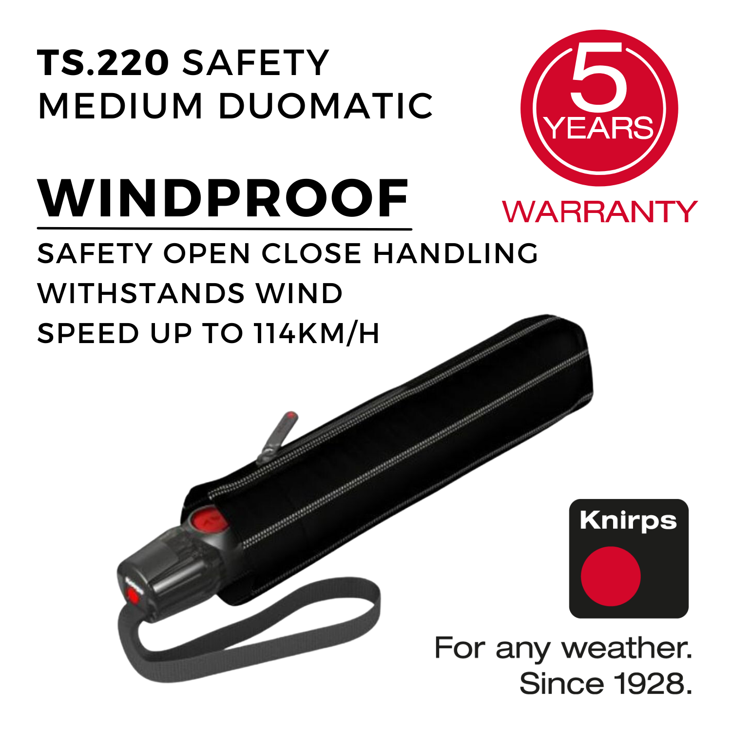 Knirps TS.220 Medium Duomatic Safety Umbrella | Foldable Umbrellas, SALE, Travel Accessories, Umbrellas | Knirps Umbrellas