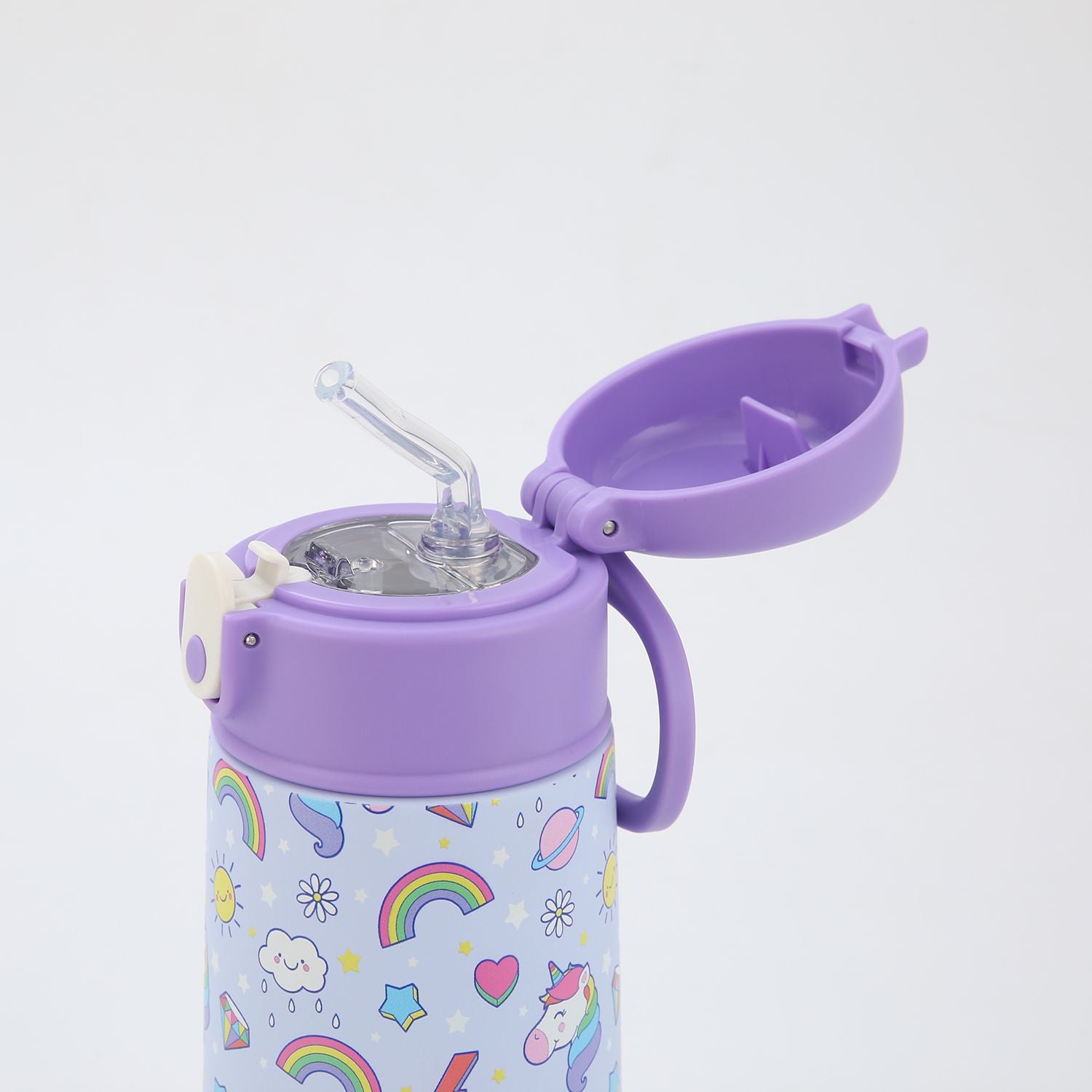 Crossing S/S 316 Kids' Insulated Water Bottle W/Sipper Silicone Straw 400ml