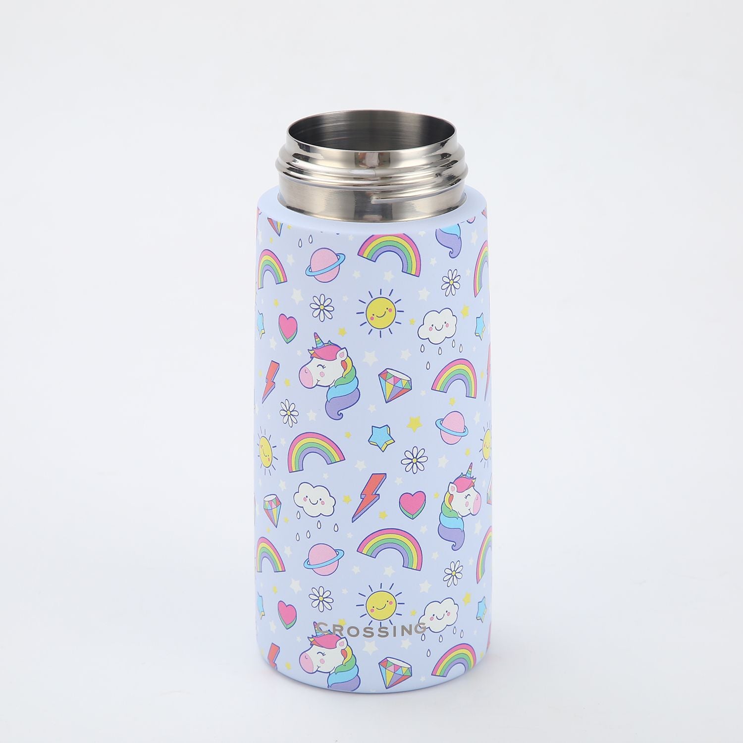 Crossing S/S 316 Kids' Insulated Water Bottle W/Sipper Silicone Straw 400ml