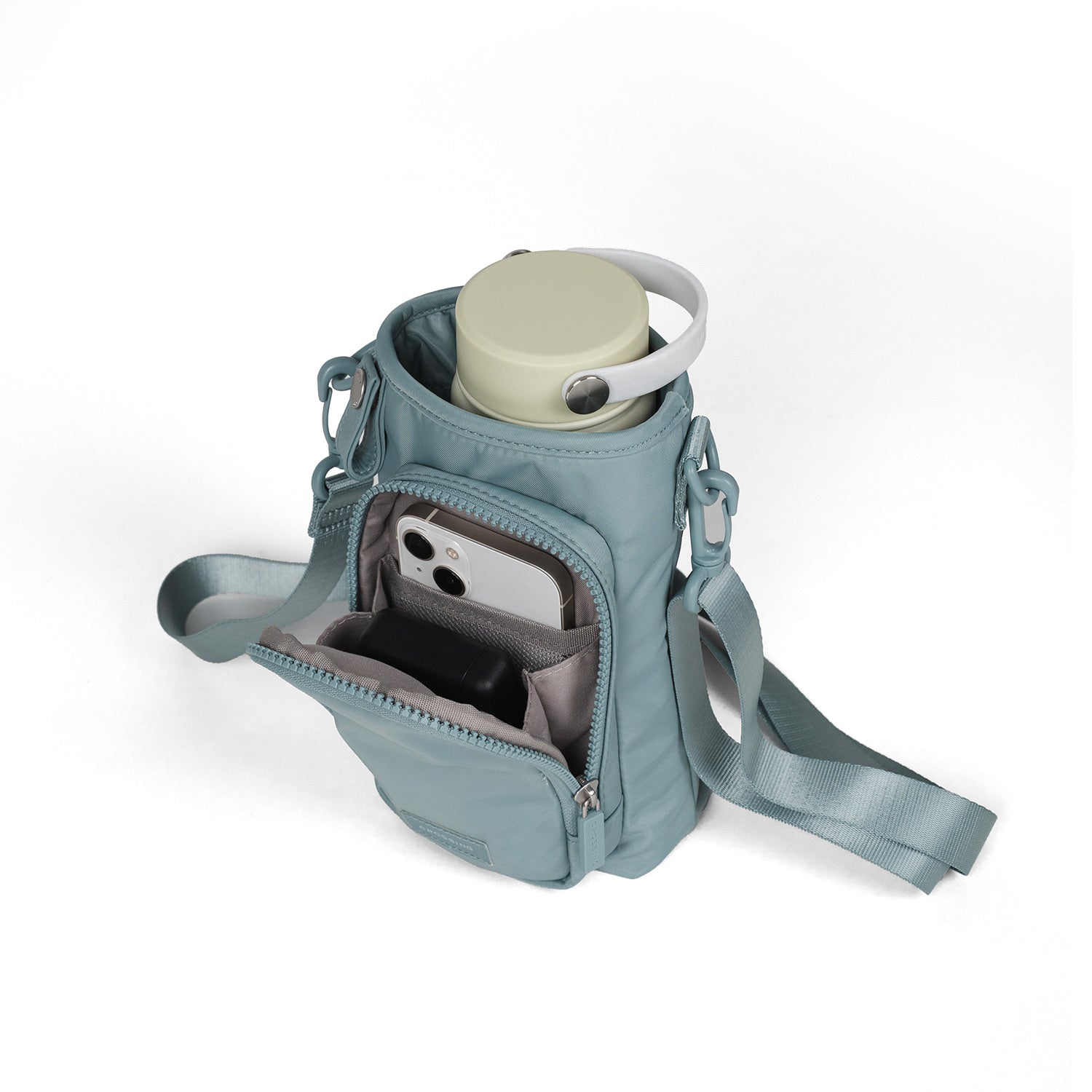 Crossing Water Bottle Crossbody Bag With  Front Pocket 2L