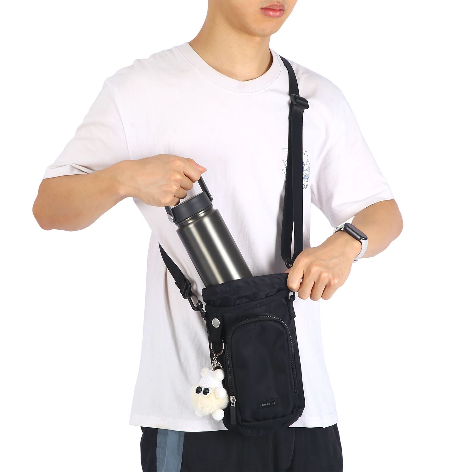 Crossing Water Bottle Crossbody Bag With Front Pocket 2L V2