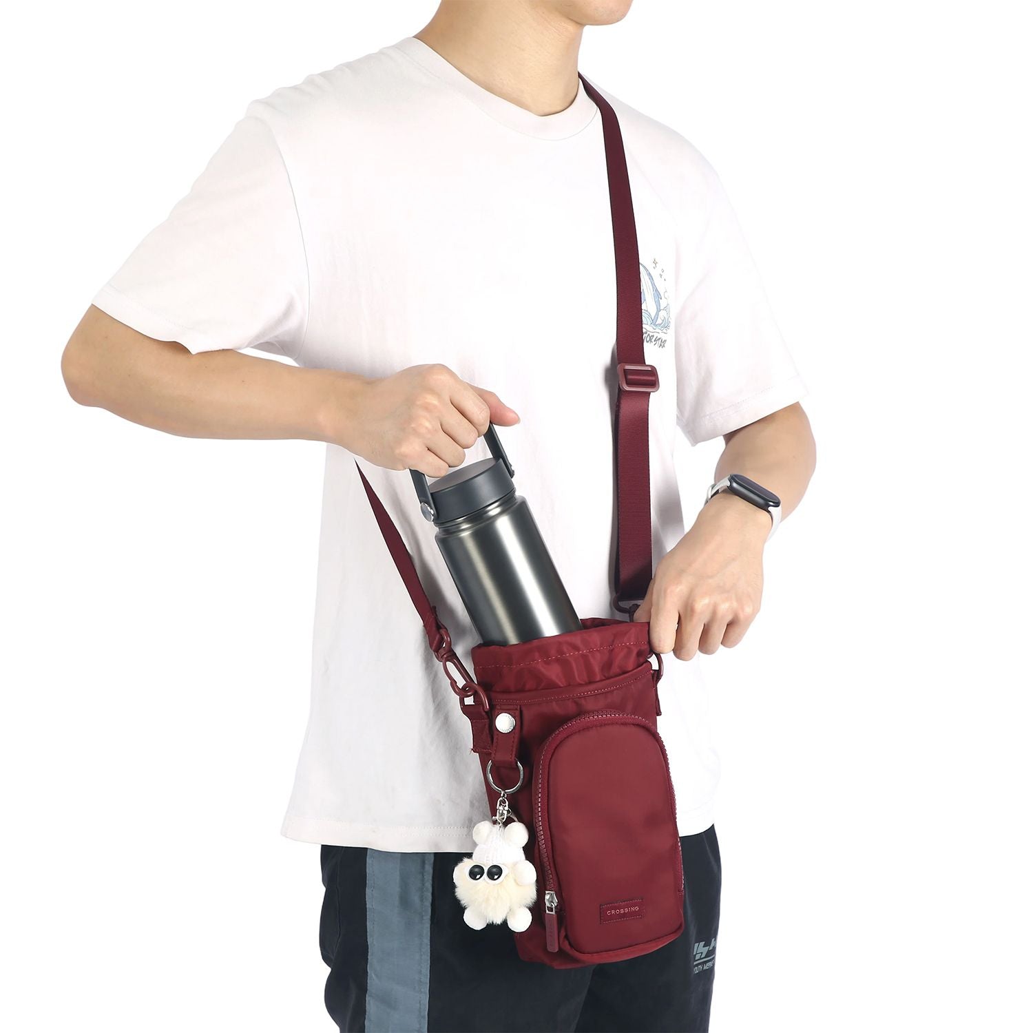 Crossing Water Bottle Crossbody Bag With Front Pocket 2L V2