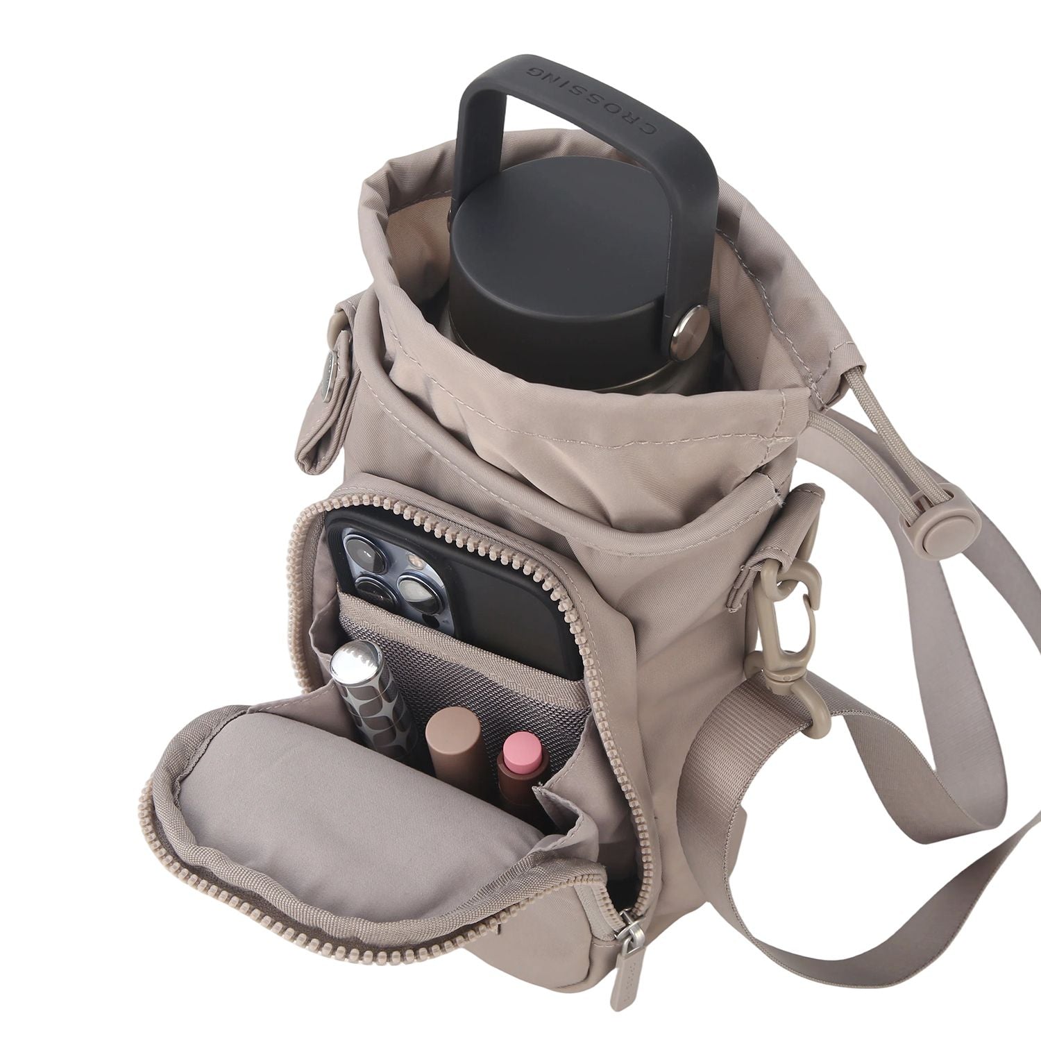 Crossing Water Bottle Crossbody Bag With Front Pocket 2L V2