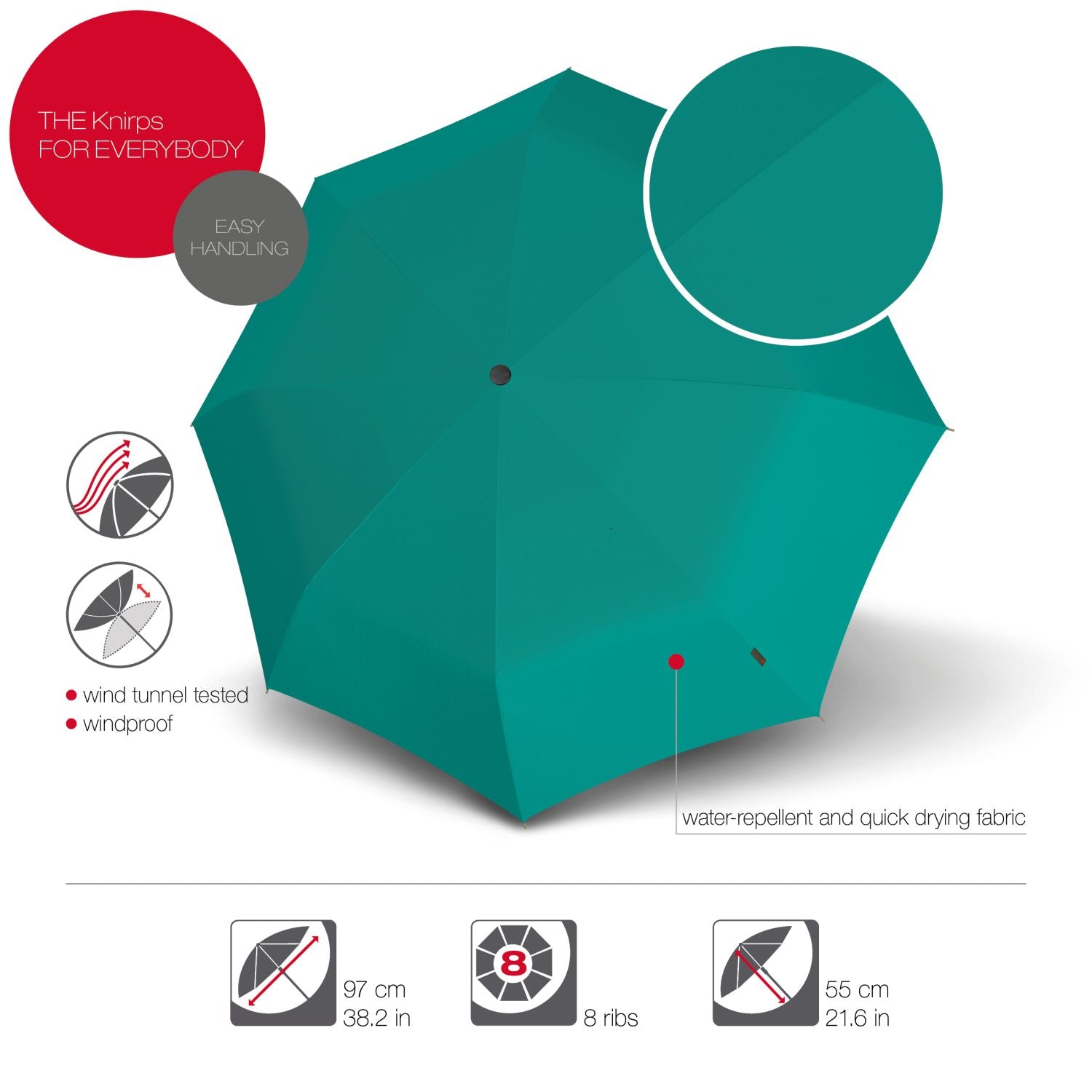 Knirps A.200 Medium Duomatic Umbrella (SA)