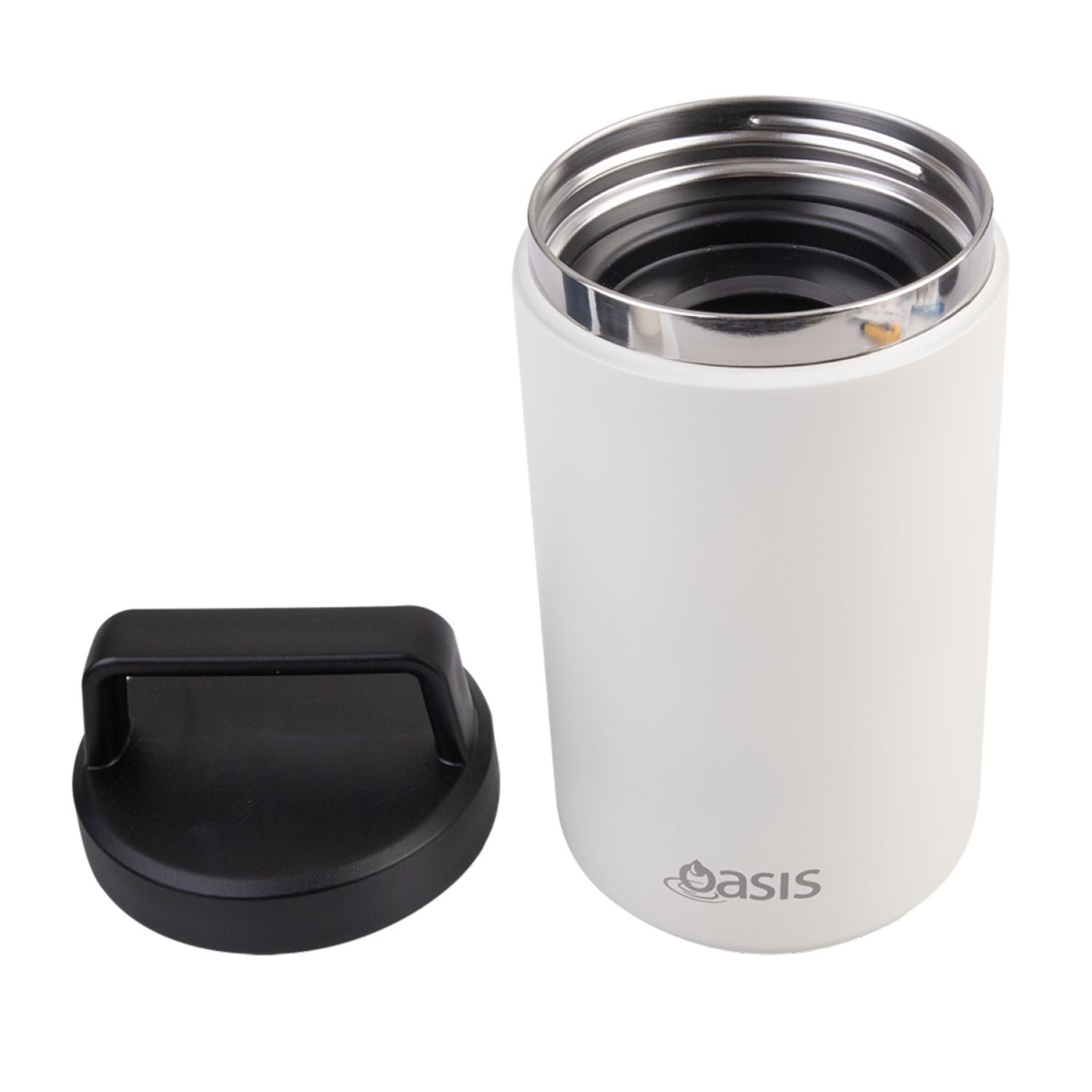Oasis Stainless Steel Insulated Dual Compartment Food Flask with Handle 700ML