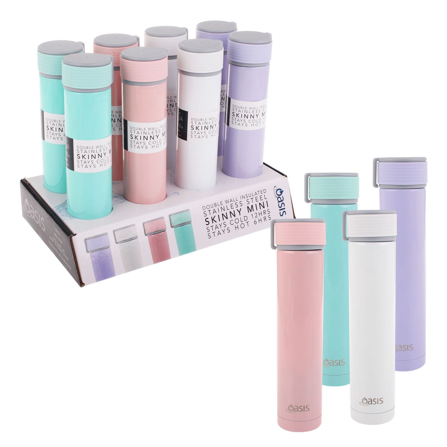 Oasis S/S Flip-Top With Lock Vacuum Flask 480ML