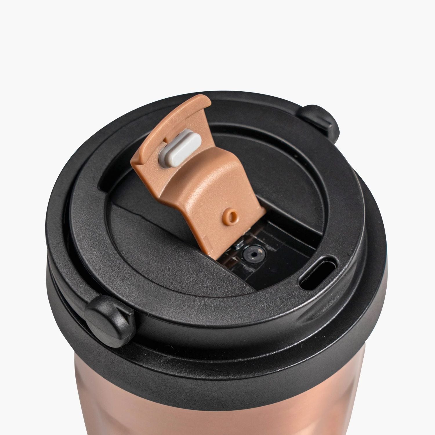 Tyeso Onyx Sipper S/S Vacuum Coffee Tumbler W Foldable Handle 400ml
