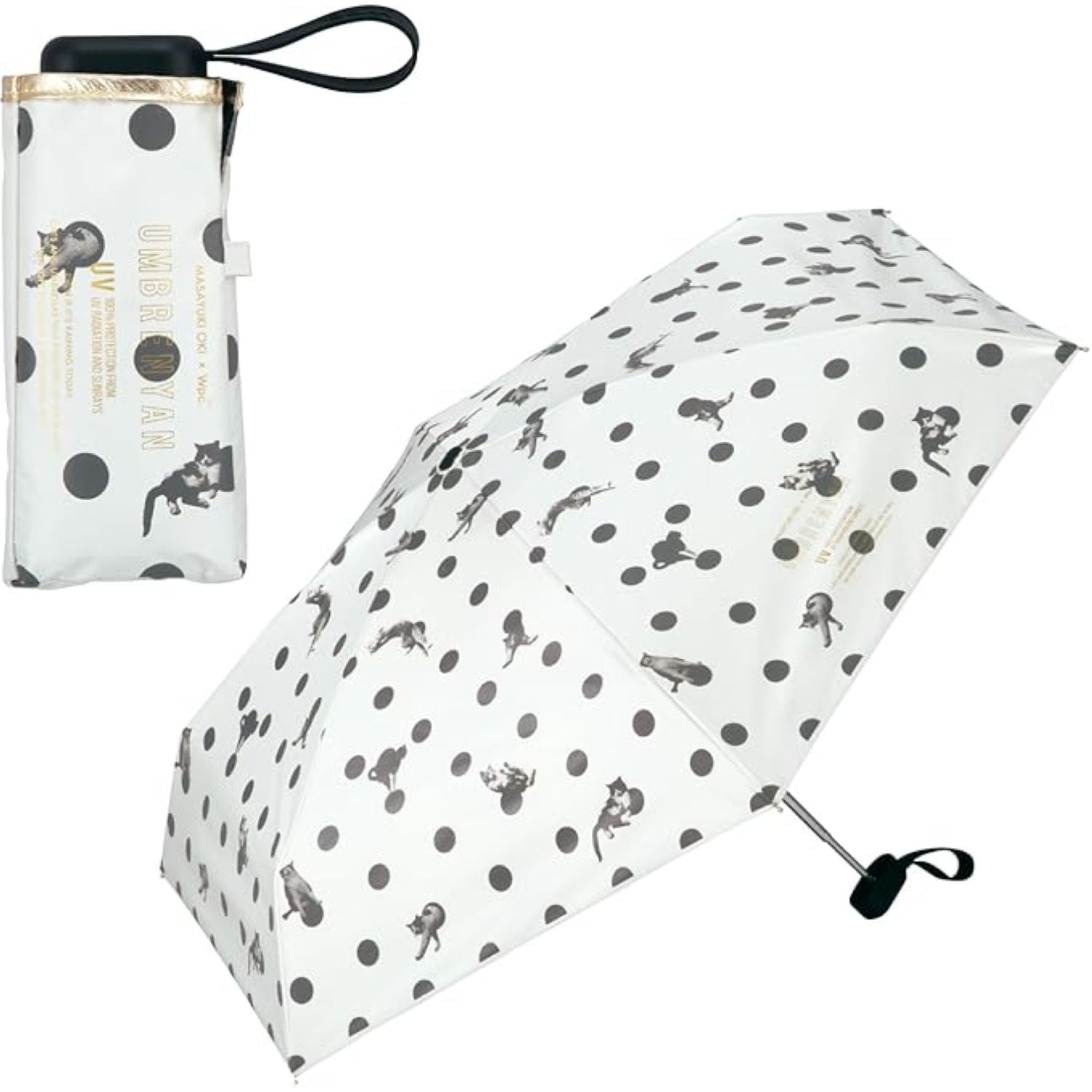 WPC X Masayuki Oki Neko (2026) UV Protection UPF 50+ Umbrella 46CM